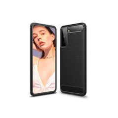 For Samsung Galaxy S21 Plus Case Cover Carbon Fiber Design Shockproof Black New - FHT33SMK3