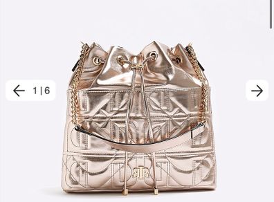 River island gold bag