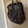 Genuine leather black and dark brown shoulder bag by Karen Millen Image 3