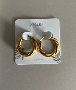 Atolea Twisted Hoop Earrings