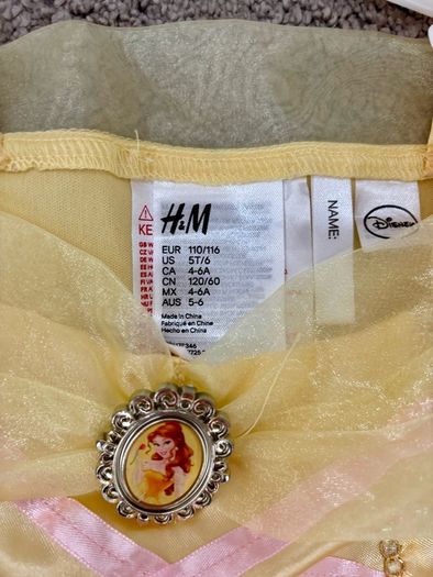 Disney princess dress Bell 5/6 years old 110/116cm