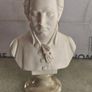 Mozart , A. GIANNELLI Alabaster Bust 23 CM. tall on marble plinth. Image 3