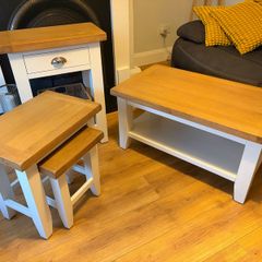 coffee table, nest of tables and console table