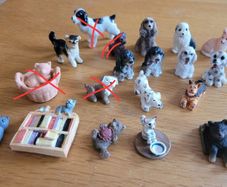 Collectible miniature animals - dogs and cats