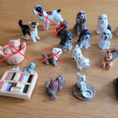 Collectible miniature animals - dogs and cats