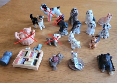 Collectible miniature animals - dogs and cats
