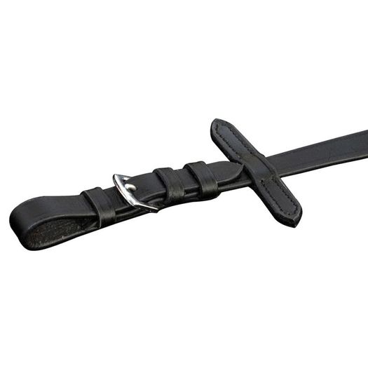 Leather Flash Bridle with Reins and Bit Black Pony