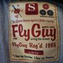 FLY GUY SHIRT Size Small Denim Look Blue Retro Slim Fit Image 3