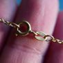 18k Gold Plated Open Heart and Rolled Gold Necklace 5,7g Image 7