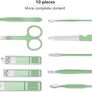 NEW SALE | 10pcs Professional Nail Clippers Kit Pedicure Care Tools-Stainless Steel Grooming Tools for Travel Image 2