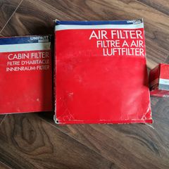 New Unipart GFE 4269 air filter, GFE 3256 cabin filter, GFE 5352 fuel filter fot Toyota.