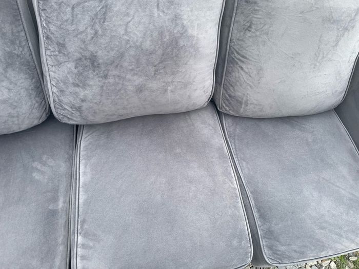 Grey L shaped sofa couch