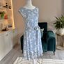 Ladies Stella Morgan Butterfly Mesh Overlay A-Line Midi Dress Image 6