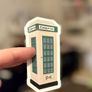 Irish Telefon Box Retro Glossy Single Sticker Image 4