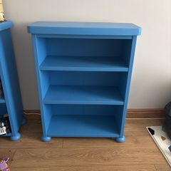 Blue IKEA Mammut bookcase / kids bookshelf