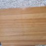 solid oak dining table & 6 cream leather Chairs Image 3