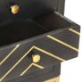 Bedside Cabinet Black and Gold 40x30x50 cm Solid Mango Wood Image 6