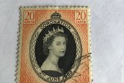 Old 1953 Queen Elizabeth 2nd Coronation stamp