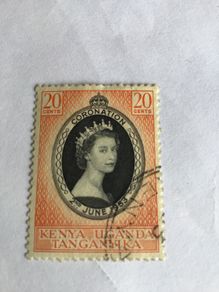 Old 1953 Queen Elizabeth 2nd Coronation stamp