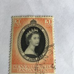 Old 1953 Queen Elizabeth 2nd Coronation stamp