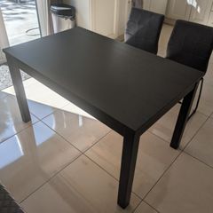 IKEA Laneberg extendable dining table and 2 chairs