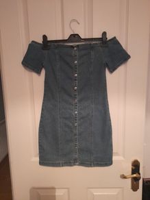 New Look off the shoulder Denim dress