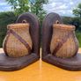 vintage fishing creel book ends Image 3