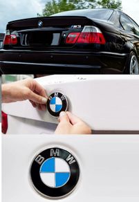 Car Emblem Chrome Hood Badge Logo 74mm 2 Pins For BMW Rear Trunk M E46 F10 F30 E39 E36 F20 G20 G30 X1 X2 X3 X4 X5