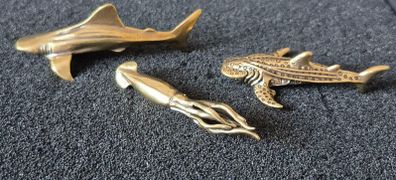 3 brass animals. Solid brass.