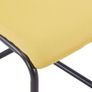 Cantilever Dining Chairs 4 pcs Yellow Fabric Image 7