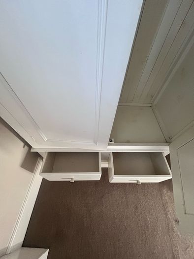 Solid pine white wardrobe