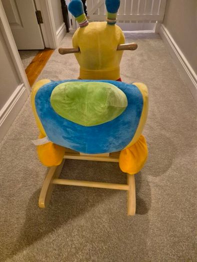 Wooden baby rocking caterpillar