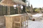 Bar Stools Set Bamboo (2pcs)