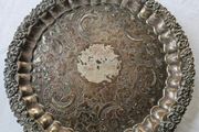 Antique silver plated tray