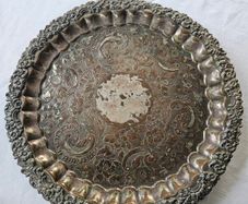 Antique silver plated tray