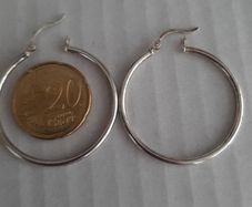 earrings large silver hoops