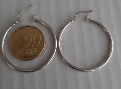 earrings large silver hoops