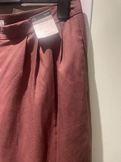 M&S linen wide trousers  utility waistcoat set