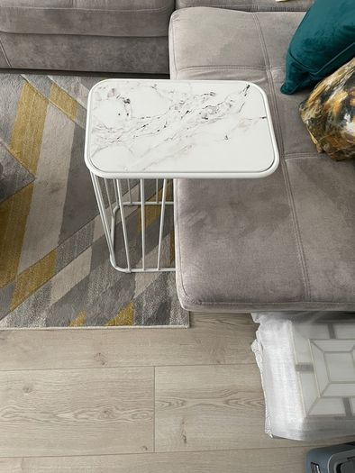 White Sofa Side Table