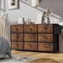 Fabric Chest of Drawers 9 Drawers Large TV Stand for 43-65 TVs Label Cards, Side Pocket & Image 3