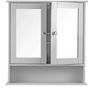 Grey Wall Mounted Bathroom Mirror Cabinet Great Condition Image 4