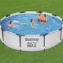 MAX Steel Pro Round Frame Swimming Pool with Filter Pump, Grey, 10 ft, 305 x 305 x 76 cm (FREE SHIPPING) Image 2