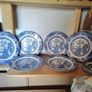 Vintage Blue Willow Plates Image 4