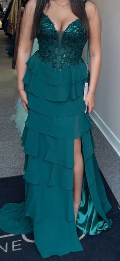 Debs dress size 8 colour deep sea green