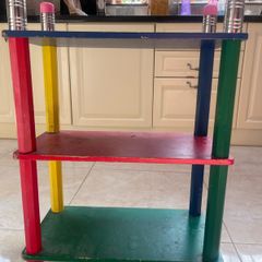 Crayon themed 3 shelf kids table