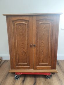 Oak shoe cabinet