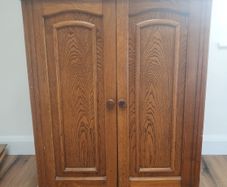 Oak shoe cabinet