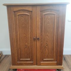 Oak shoe cabinet