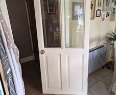 White interior glas door