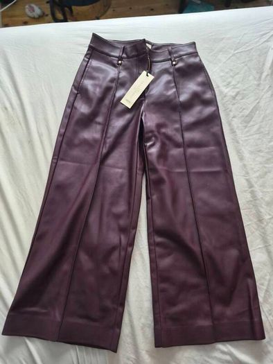 Brand new. Love and Roses chery red Faux wide leg trousers Petite